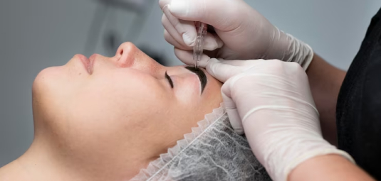 Micropigmentação em clínica de estética.